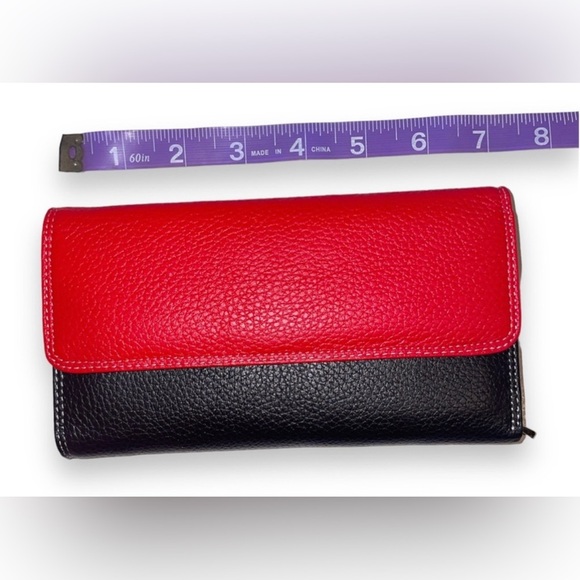 Vera Pelle Genuine Leather Multicolored Card Holder Wallet coin purse - Picture 4 of 6